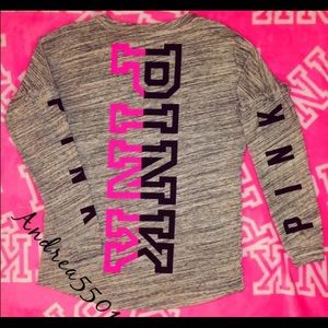 PINK long sleeve varsity shirt